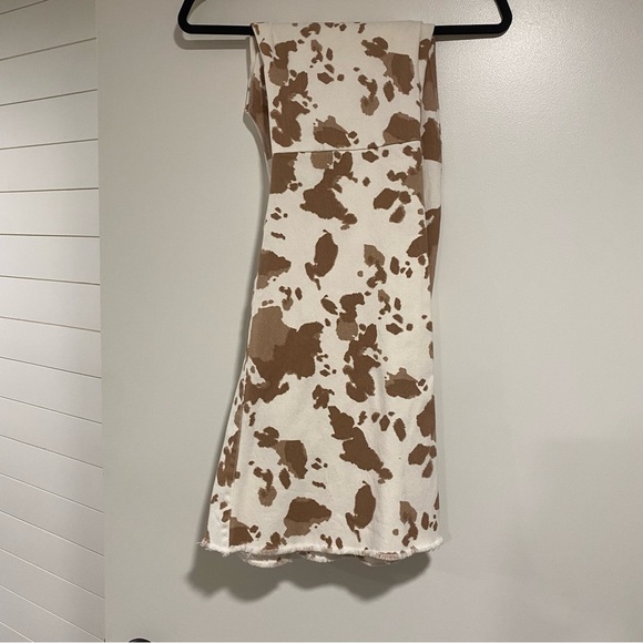 EUC Altar'd State Cow Print Flare Pants, L - Picture 1 of 8